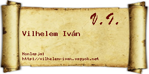 Vilhelem Iván névjegykártya