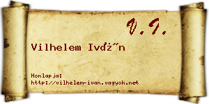 Vilhelem Iván névjegykártya